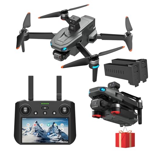 NewUpgraded Tablet Remote Professional Drones with Camera for Adults 4K HD, 360 Obstacle Avoidance, 3 Axis Gimbal, Payload Release, High Wind Resistance, Up to 5 Miles Range, 84 Minutes Long Batteries, Follow Me