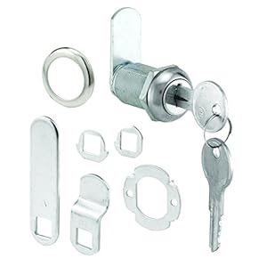 Prime-Line U 9945 Drawer and Cabinet Lock – Secure Important Files and Drawers, 1 1/8 In., Diecast Stainless Steel, Fits on 13/16 In. Max Panel Thickness (Single Pack)