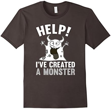 Mens Help I've Created A Monster Shirt 2XL Asphalt
