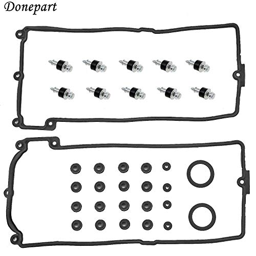 Donepart Compatible for BMW 745Li 650i 750Li 750i 545i 550i 645Ci 650i X5 Alpina B7 Valve Cover Gasket Set 4.4L 4.8L 2002-2010