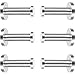 EBOOT 6 Pieces Stainless Steel Wall Mount Robe Hooks Coat Hook Towel Wall Hook (2 Inch, Silver)