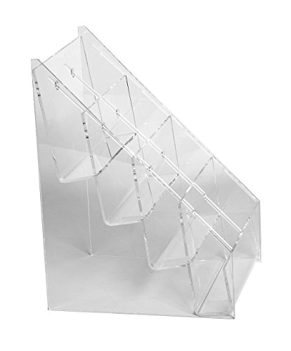 12 pocket Bookmark Displays with Dividers | Book Mark Rack | Bookmarker Display | Vertical Business Card Holder