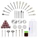 43pcs Wood Carving Kit for Rotary Tool - GOXAWEE Power Tool Accessory Combo Set Universal Fitment for Wood and Plastic, Versatile Drill Bit Cutting Disc Buffering Wheel for Engraving, Sanding