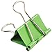 JAM PAPER Colorful Binder Clips - Medium - 1 1/4 Inch (32 mm) - Green Binderclips - 15/Pack
