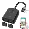 VAVOFO Outdoor Smart Plug, WiFi Outlet with 2 Sockets, Compatible with Alexa Google Home, IP44 Waterproof, Wireless…