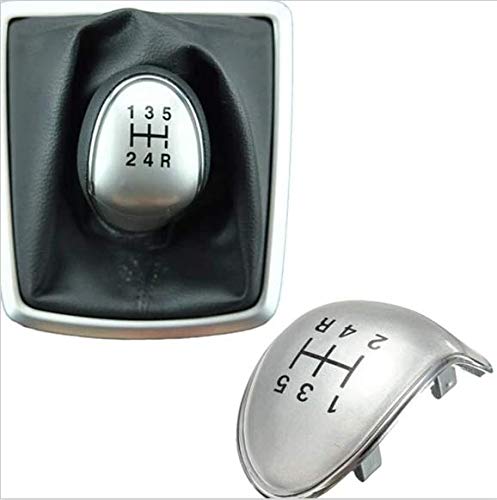 AAlamor MOMOALA Replacement 5 Speed Black Chrome Gear Stick Knob Cap Cover compatible with compatible with d Fiesta Focus - Chrome