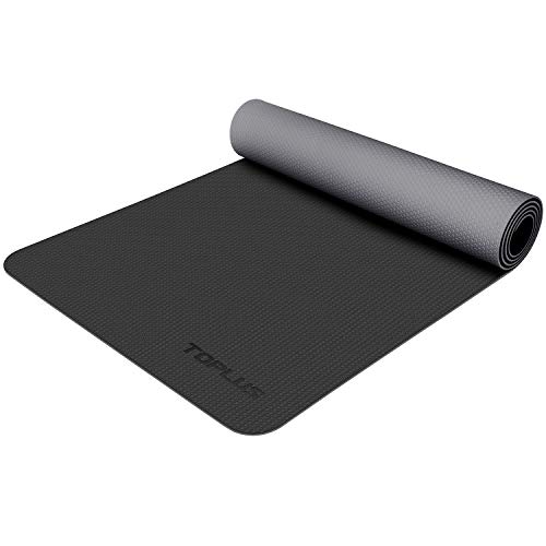 TOPLUS Yoga Mat - Classic Upgraded Yoga Mat Eco Friendly Non-Slip Exercise & Fitness Mat with Carrying Strap, Workout Mat for All Type of Yoga, Pilates and Floor Exercises