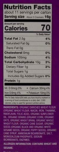 Milton's Non-GMO Organic Crackers 3 Flavor Variety Bundle, 1 each: Multi-Grain, Hamalayan Salt, Rosemary & Garlic (6 Ounces)