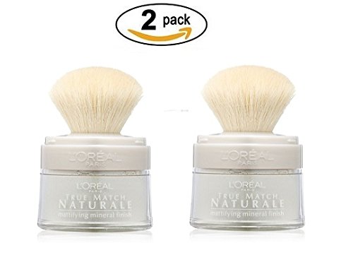 (Pack of 2) L'Oreal Paris True Match Naturale Soft-Focus Mineral Finish, Translucent Matte, 0.15 Ounces