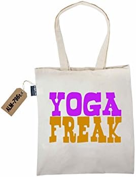 Yoga Freak-Womens Novelty Funny Slogans Jokes Bags Tote Shopper Carry Bag-NAT