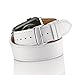 Maxjoy Compatible with Apple Watch Band, Genuine Leather Bands 42mm 44mm Strap Replacement Wristband with Metal Clasp Compatible with Apple iWatch Series 4 3 2 1 Sport Edition, White