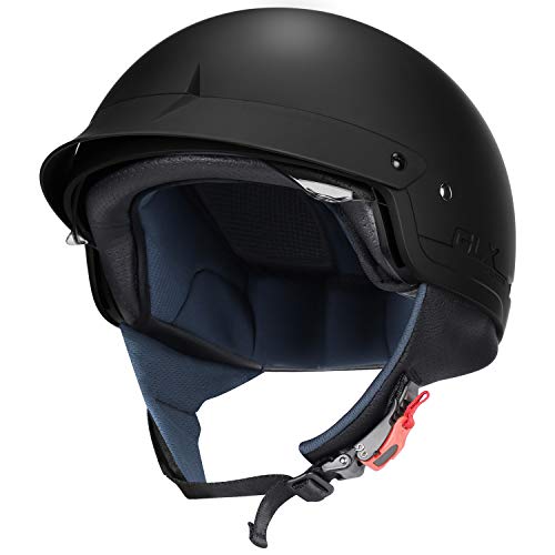 GLX UnisexAdult Size M14 Cruiser Scooter Motorcycle Half Helmet with