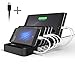 bototek Charging Station, 6 Port USB Desktop Charging Dock with USB C Port for Multiple Devices iPhone iPad Kindle & Other Tablets
