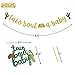 Glamoncha Taco Bout A Baby Gold Glitter Banner Sign Garland for Mexican Fiesta Themed Baby Shower Decorations