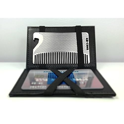 Go-Comb - Wallet Comb + Bottle Opener - Sleek, Durable Stainless Steel Hair + Beard Comb Beauty & Personal Care, Hair Care, Styling Tools & Appliances, Hair Combs