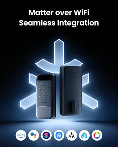 SwitchBot Lock Vision, 3D Face Recognition Smart Lock, Deadbolt Keyless Entry, DualPower 12-Month Battery, WiFi No Hub Required, Matter Over WiFi, Works with Apple Home, Alexa, Google, IP65