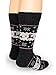 WARRIOR ALPACA SOCKS - Fun Reindeer - Fair Isle Alpaca Wool Socks - Warm, Winter, Novelty, Holiday Sox - Unisex