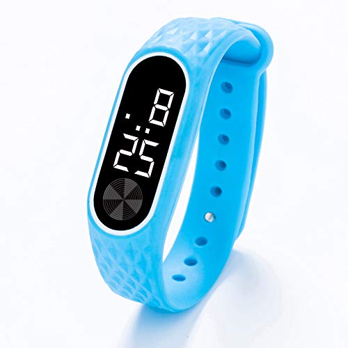 WoCoo LED Digital Display Bracelet Watch Silica Gel Sports for Teens(D)