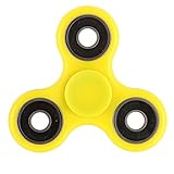 Balai Tri-Spinner Fidget Toy Hand Spinner EDC Focus Toy Perfect For ADD, ADHD, Anxiety, and Stress Relief (Yellow)