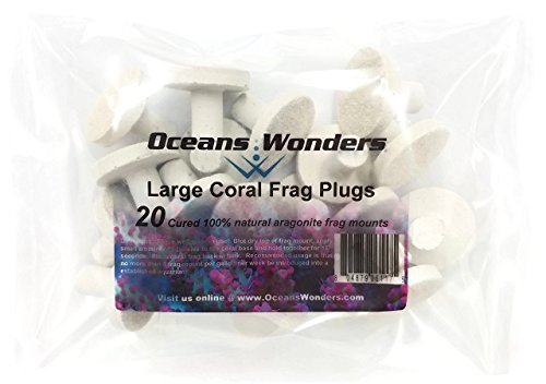 Oceans Wonders 20-Piece Coral Frag Plugs, Large