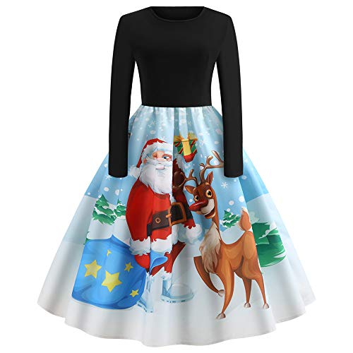 2018 Christmas Womens Holiday Vintage Black Evening Prom Costume Swing |  Desertcart BAHRAIN