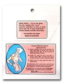 Kleinert's Underarm Dress Shields, Pin-in, for Regular Sleeves (for Light-Moderate Sweat Control) - Thumbnail 4