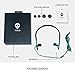 MUCRO Wired Neckband Running Sports Headphones with Microphone, Stereo Sound & Noise Cancelling in-Ear Headphones for iOS Android iPod and PC, Blue