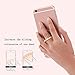 Phone Knob, HIKIN Cell Phone Grip Ultra Thin Universal 360 Degree Rotation Finger Ring Holder Kickstand for iPhone X, iPhone 8/8 Plus, iPhone 7/7 Plus, Samsung Galaxy S8/S8 Plus etc. (Rose Gold)