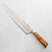 Messermeister Oliva Elite Stealth 10” Chef’s Knife - Fine German Steel Alloy Blade & Natural Mediterranean Olive Wood Handle - Rust Resistant & Easy to Maintain
