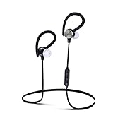 Bluetooth Headphones, AutumnFall In-Ear Earbuds Wireless Earphones with Superb Bass (Built-in Microphone, Bluetooth 4.0 with aptX) (Black)
