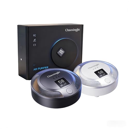 Chaoxingjie Home Air Purifier with True Ozone Deodorization for Odors, Smoke, Fridge, Bedroom, Bathroom, Shoe Cabinet, Wardrobe, Car, RV, Travel | 20.4㎡ Coverage | Ultra Quiet (White) at Amazon