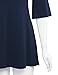 Lock and Love Sleeve Pullover Tunic Top L NAVY