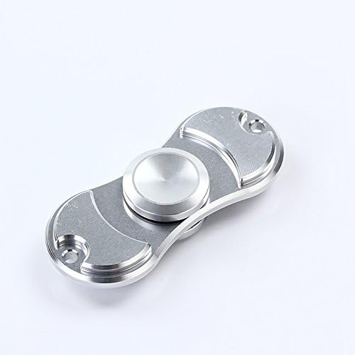 Hand Spinner Stress Relief Toy Fidget Spinner High Speed Stainless Steel Made Bearing for ADD/ADHD/Anxiety and Autism Adult Children (Oval1, Silver)