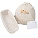 4-In-1 Oval Bread Proofing Basket Set – 12 inch Banneton Proofing Basket + Liner + Scraper + Linen Bag – Rectangle Brotform Proofer Bowl for Artisan Bread, Sourdough, Loaves & Others