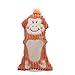 Outward Hound Kyjen 32052 Bottle Buddies Monkey Squeaker Dog Plush Chew Toys, Large, Orange