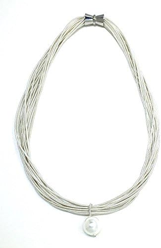 Sea Lily White Piano Wire Necklace 509