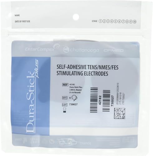 Chattanooga Dura-Stick Plus | Blue Foam Backing 2 inch Round - 10 Packs (4 Elec…