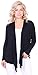 Popana Long Oversized Fall Batwing Waffle Knit Cardigan Sweaters for Women with Pockets Plus Size X-Large Black