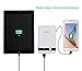 FlyHi LCD Power Bank 10000mAh Dual USB Port 2.1a & 1a External Battery Charger ,LCD Digital Display Remaining Power,with Mirco-USB Cable on Power Bank Itself for Iphone,Ipad,Samsung ,so on (White)