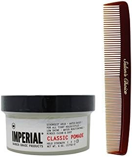 Bundle-2 Items : Imperial Barber Grade Products Classic Pomade, 6 Oz. &amp; Salon's Choice Barber Comb