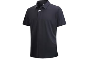 Damipow Premium Golf Shirts for Men Dry Fit Performance Polo Short Sleeve Collared Shirt