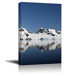 Canvas Wall Art Beautiful Landscape Water Reflection Painting Artwork for Home Prints Framed - 12x18 inches