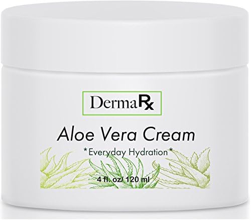 DermaRx Aloe Vera Cream - Hydrating, Soothing, Reduce Inflammation, After Sun explosure -120 ml jar