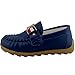 DADAWEN Boy's Girl's Classic Slip-on Loafers Oxford Flat Shoes Blue US Size 9.5 M Toddler