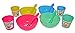 Cool Change Color Changing Cereal Bowl Set, Includes 4 Plastic Bowls and 4 Spoons and 4 Ridged Tumblers, Multicolor