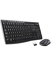 Logitech MK270 Wireless Keyboard and Mouse Combo for Windows, 2.4 GHz Wireless, Compact Mouse, 8 Multimedia and Shortcut Keys, 2-Year Battery Life, for PC, Laptop