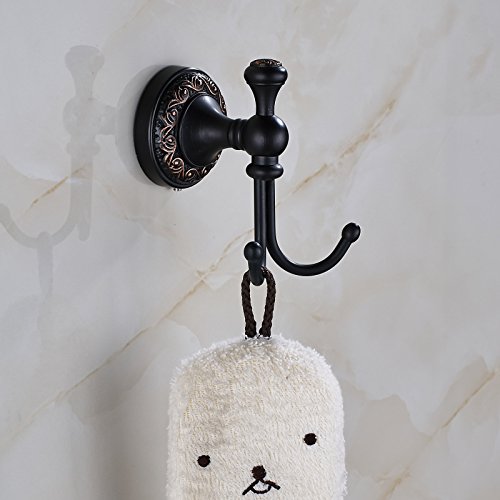 ROZIN Wall Mounted Bath Towel Hook Clothes Robe Hanger Oil Rubbed Bronze - Thumbnail 5
