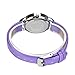 DOVODA Girl Watches Easy Reader Time Teacher Flowers Diamond Purple Leather Band Girls Watch