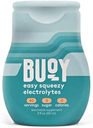 Buoy | Natural Electrolytes | Keto, Immunity, Exercise | 40 Servings | No Sugar, No Calories | Easy Squeezy Dr