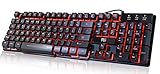 Rii RK100 3 Colors LED Backlit Mechanical Feeling USB Wired Multimedia Keyboard For Working or Gaming,Office Device